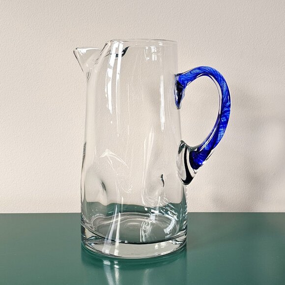 Crisa "Impressions" Glass Carafe Pitcher or Vase - Picture 2 of 7